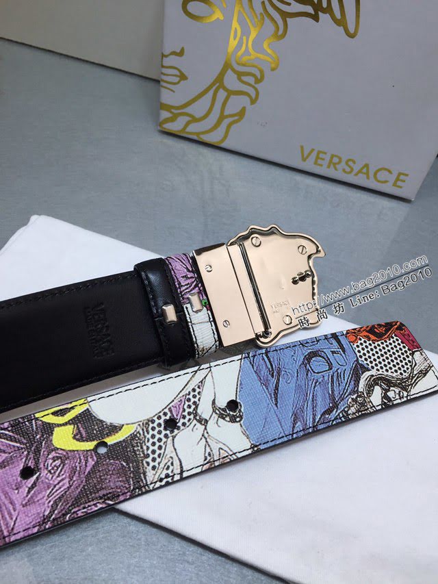 VERSVE高端男士皮帶 範思哲漫畫印刷腰帶  jjp1677